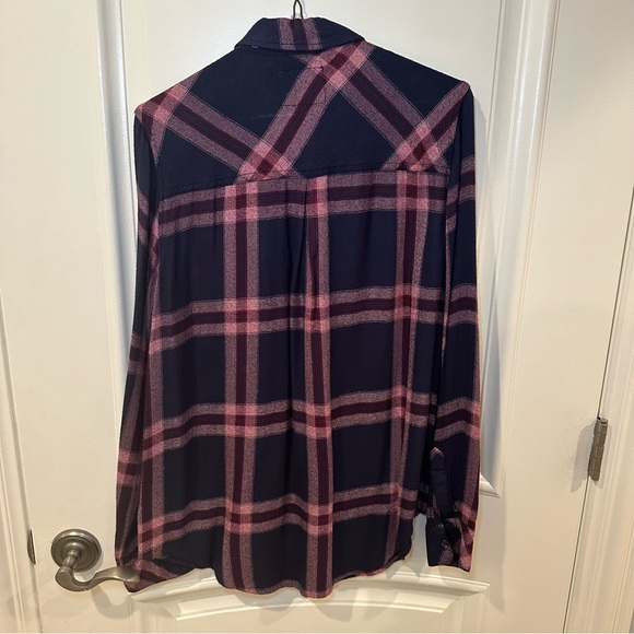 Rails blue and pink plaid front pocket shirt - Picture 2 of 5